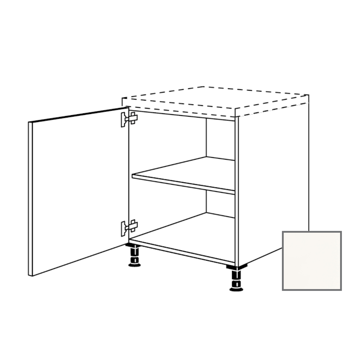 Kuchyňská skříňka spodní Naturel Erika24 s dvířky 30x87x56 cm bílá lesk 450.UD30.L