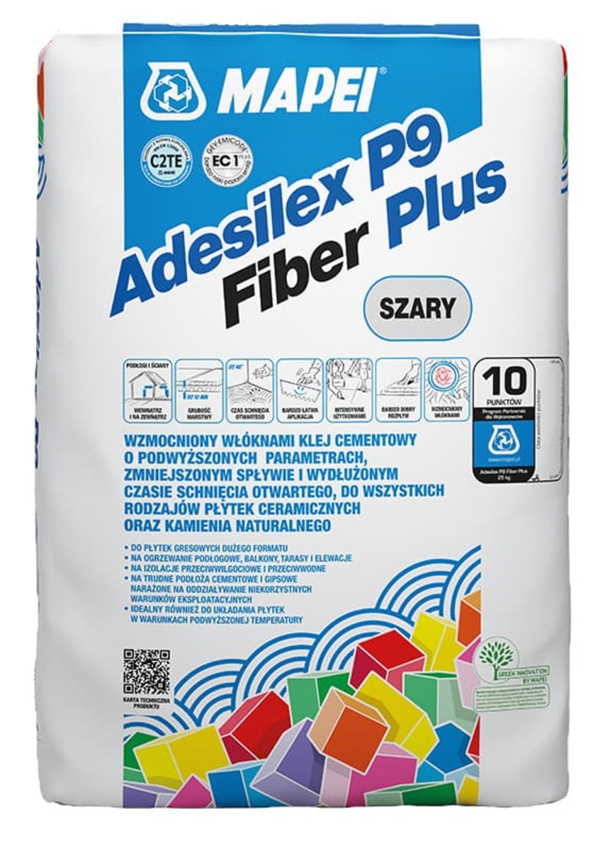 Lepidlo Mapei Adesilex P9 Fiber Plus šedá 25 kg C2TE ADESILEXP9FIBER