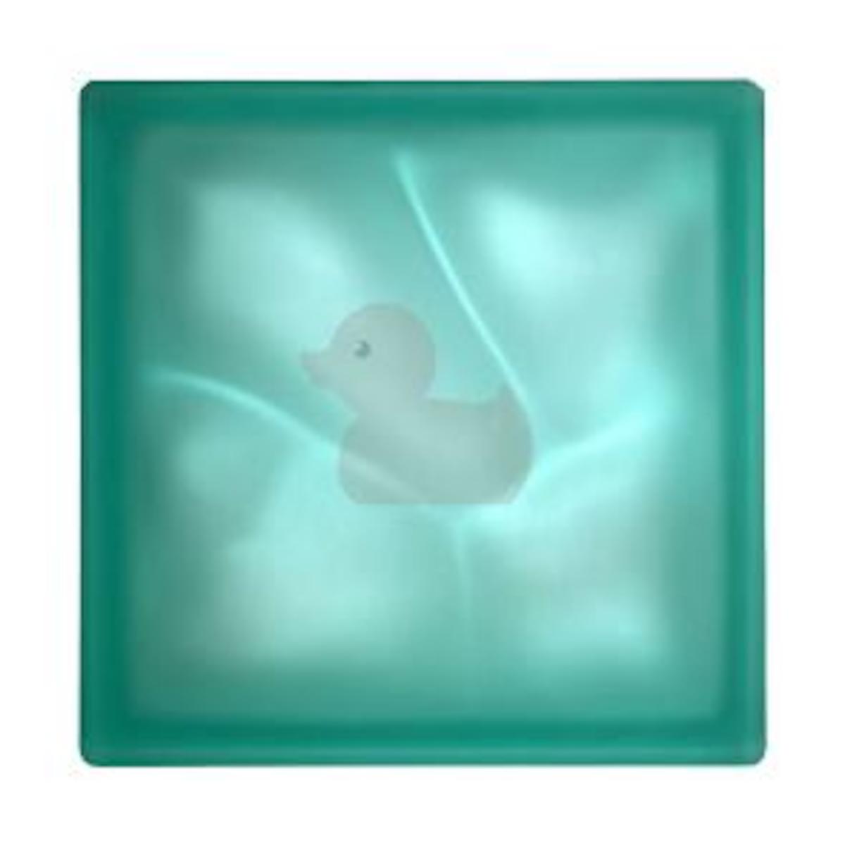 Luxfera Glassblocks turquoise 19x19x8 cm sklo 1908WTURQUOISE2S