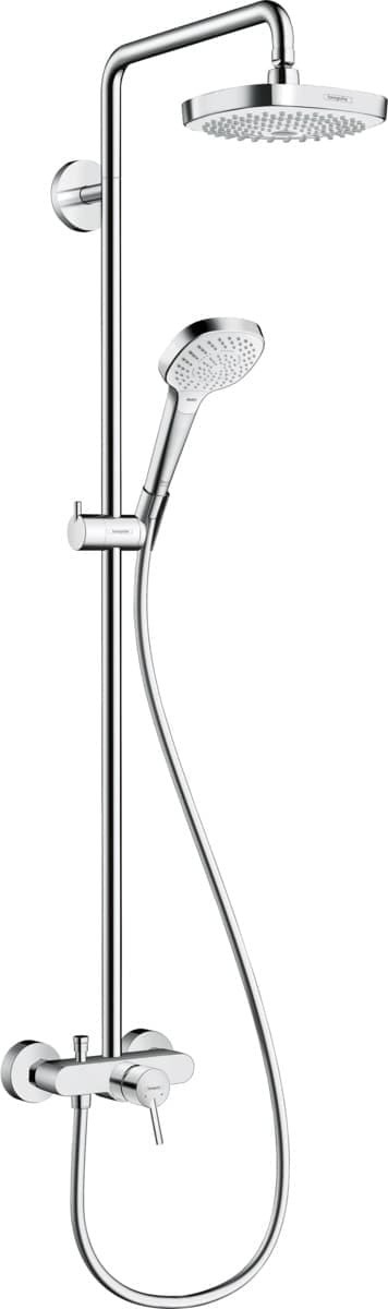 Sprchový systém Hansgrohe Croma Select E na stěnu s pákovou baterií bílá/chrom 27258400