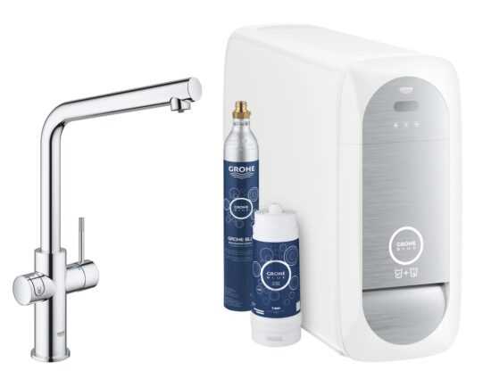 Dřezová baterie Grohe Blue Home s výpustí chrom 31454001