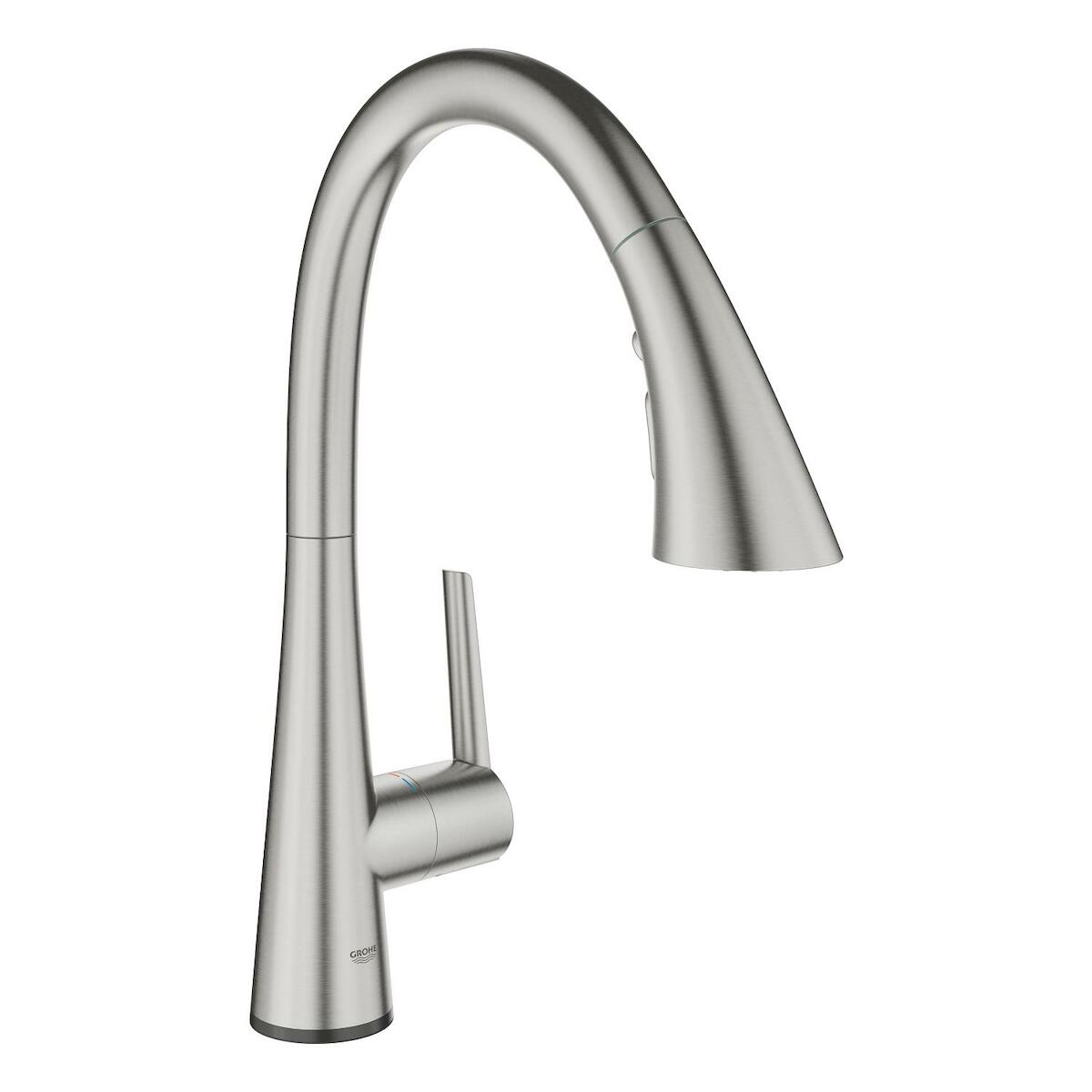 Dřezová baterie Grohe Zedra Touch se senzorem supersteel 30219DC2