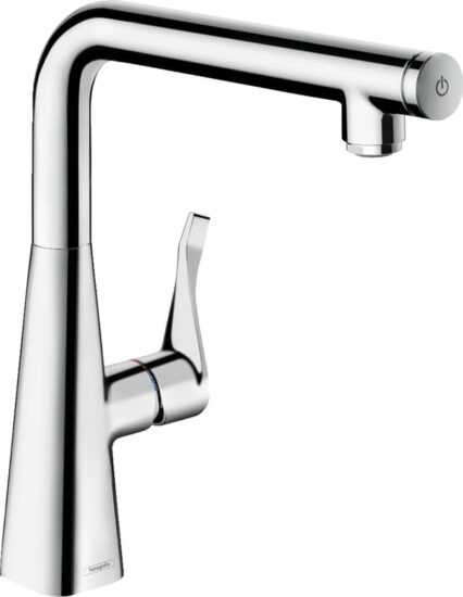 Dřezová baterie Hansgrohe Metris Select M71 s otočným raménkem chrom 14847000