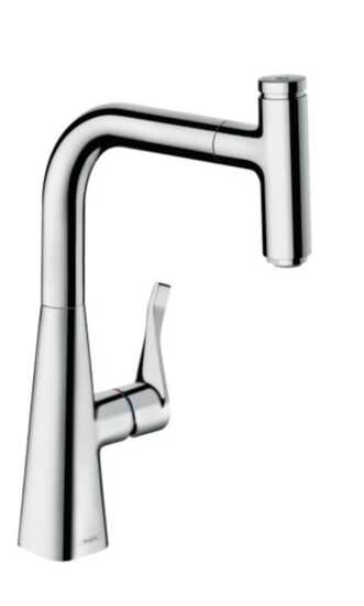 Dřezová baterie Hansgrohe Metris Select M71 s vytahovací sprškou chrom 14857000