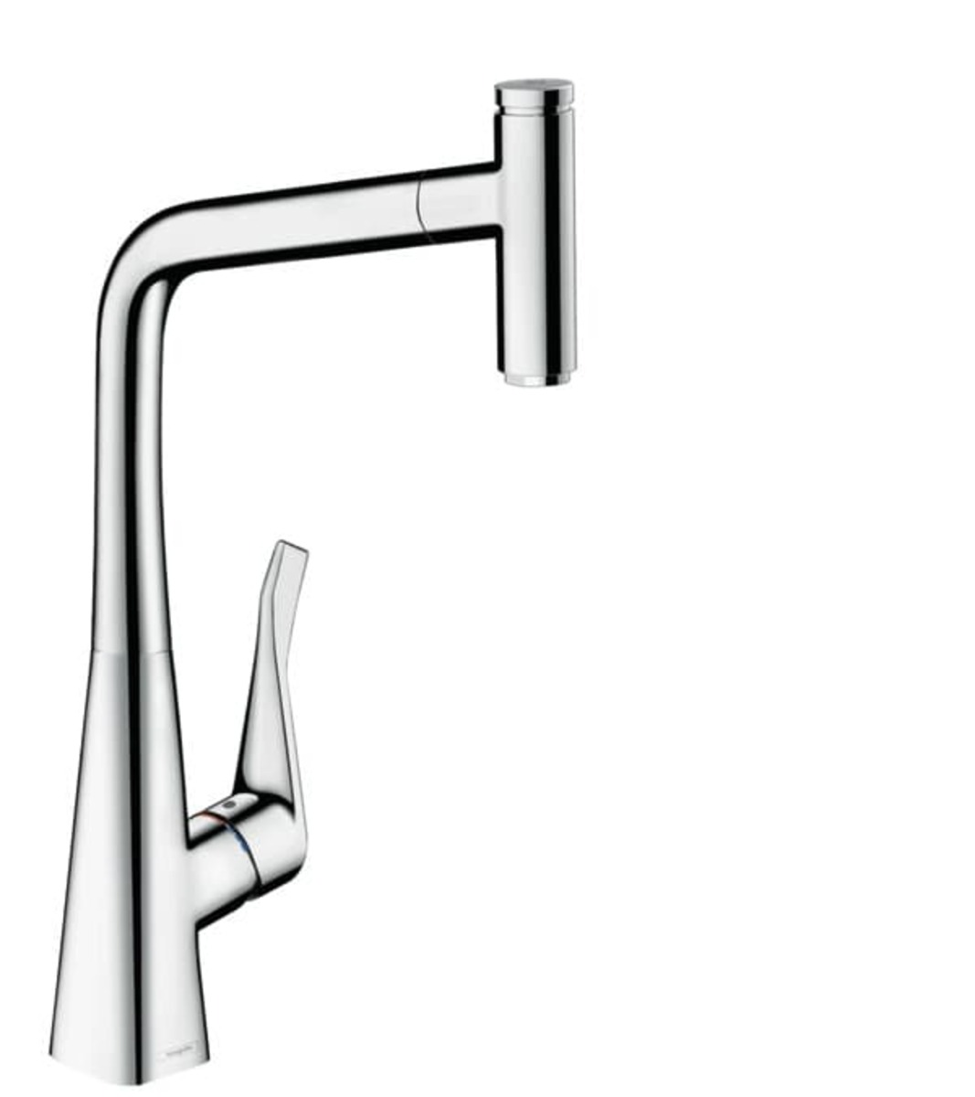 Dřezová baterie Hansgrohe Metris s vytahovací sprškou chrom 14786000