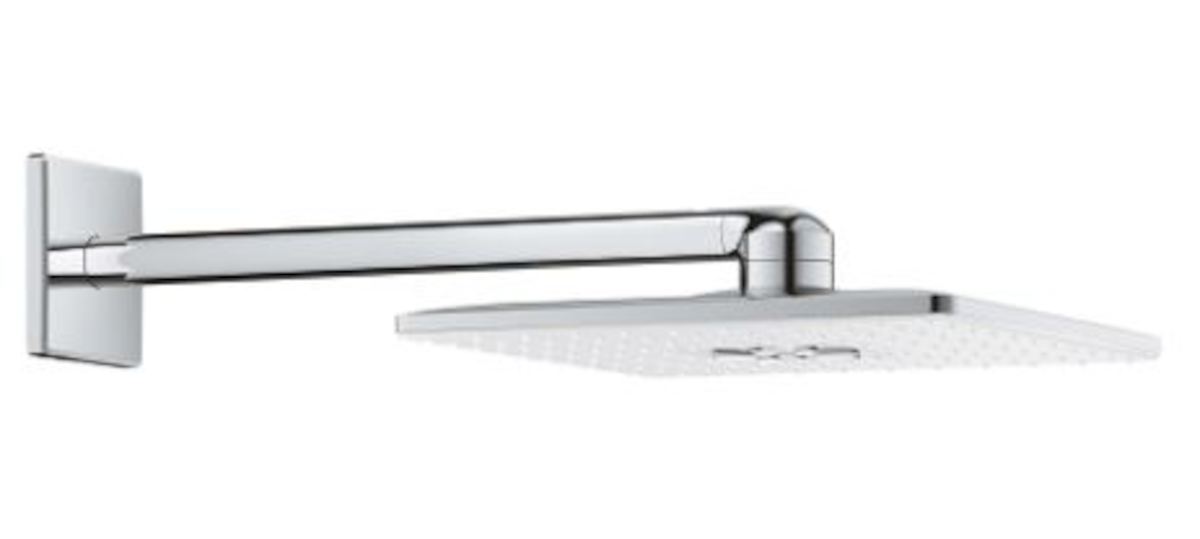 Hlavová sprcha Grohe Rainshower SmartActive včetně sprchového ramena Moon White