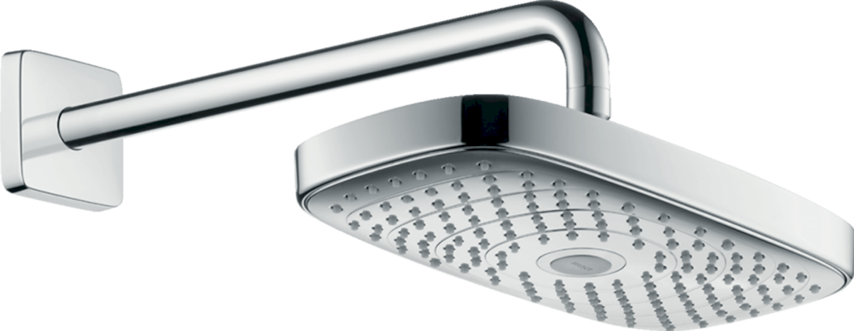 Hlavová sprcha Hansgrohe Raindance Select E na stěnu včetně sprchového ramena bílá/chrom 26609400