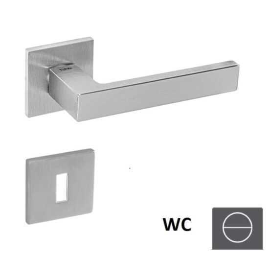 Klika Naturel SQUARE WC knoflík (WC) chrom broušený SQUAREHR5SOCSWC