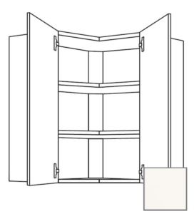 Kuchyňská skříňka horní Naturel Erika24 rohová 60x72x35 cm bílá lesk 450.WE601L