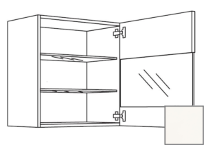 Kuchyňská skříňka horní Naturel Erika24 s dvířky 45x72x35 cm bílá lesk 450.WGLS451R