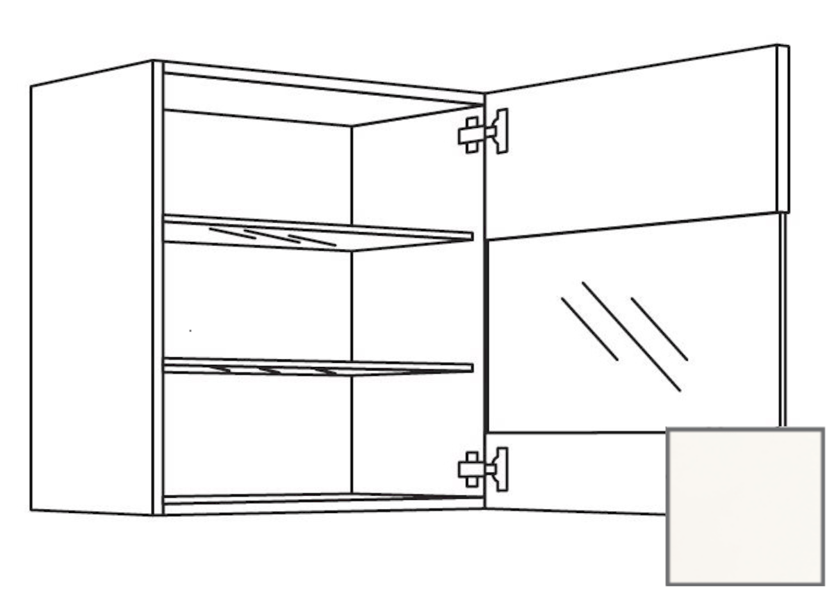 Kuchyňská skříňka horní Naturel Erika24 s dvířky 45x72x35 cm bílá lesk 450.WGLS451R