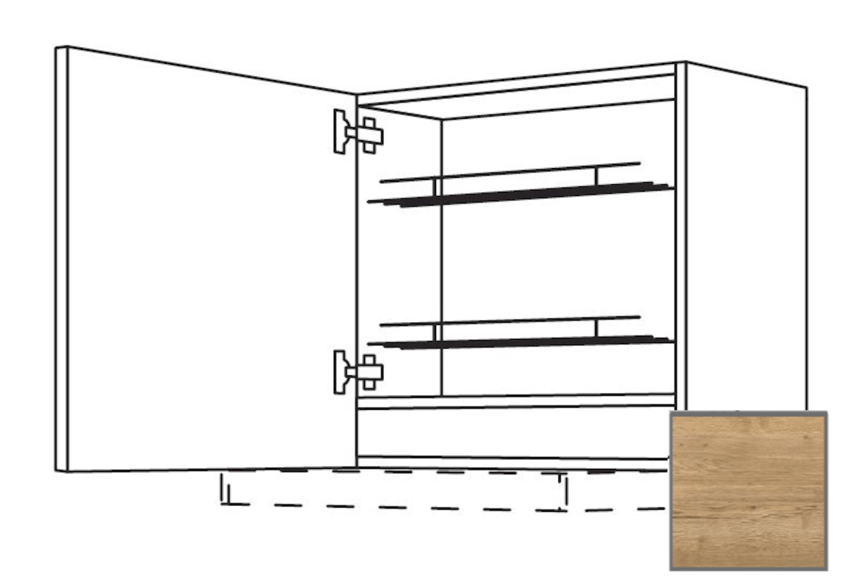 Kuchyňská skříňka horní Naturel Sente24 pro digestoř 60x57