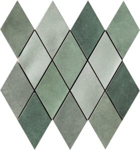 Mozaika Cir Materia Prima mix green rombo 25x25 cm lesk 1069906