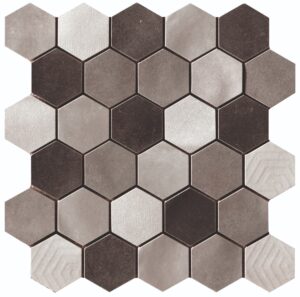 Mozaika Cir Materia Prima mix grey hexagon 27x27 cm lesk 10699211