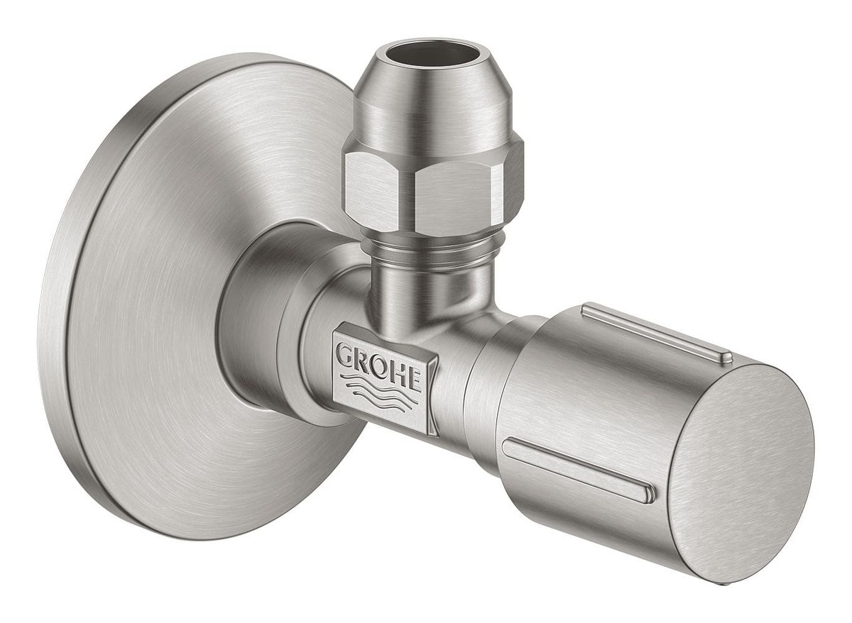 Rohový ventil Grohe 1/2"x3/8" s krytkou supersteel 22039DC0