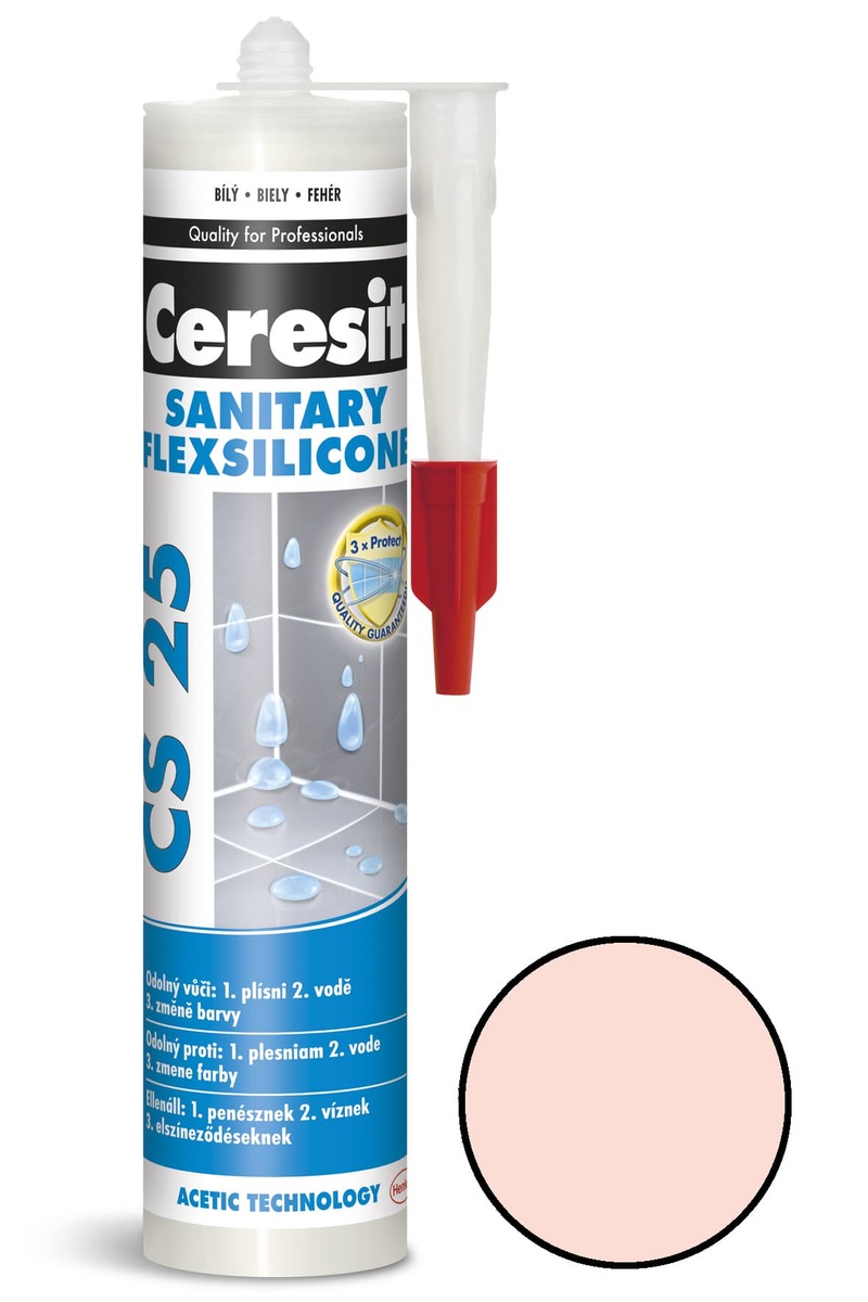 Silikon Ceresit CS 25 rosa 280 ml CS2531