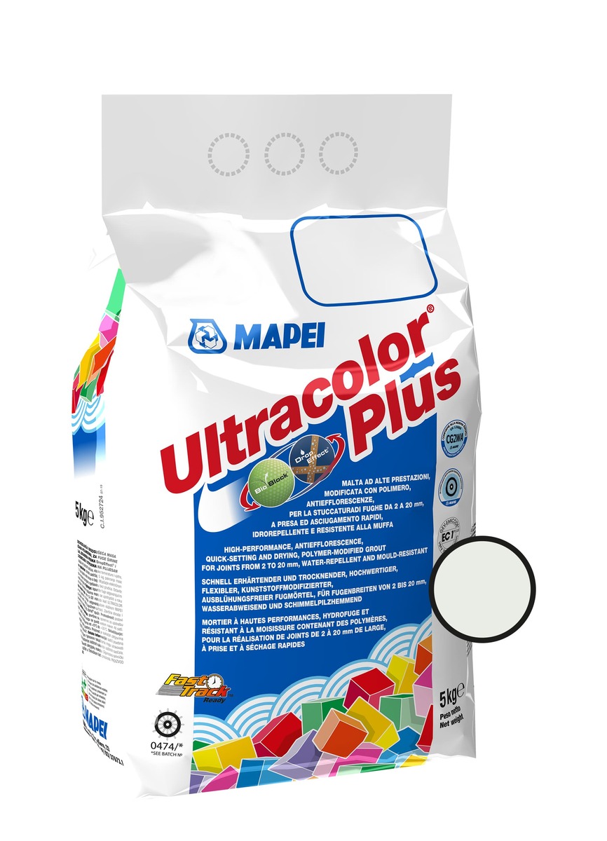 Spárovací hmota Mapei Ultracolor Plus měsíční bílá 5 kg CG2WA MAPU103