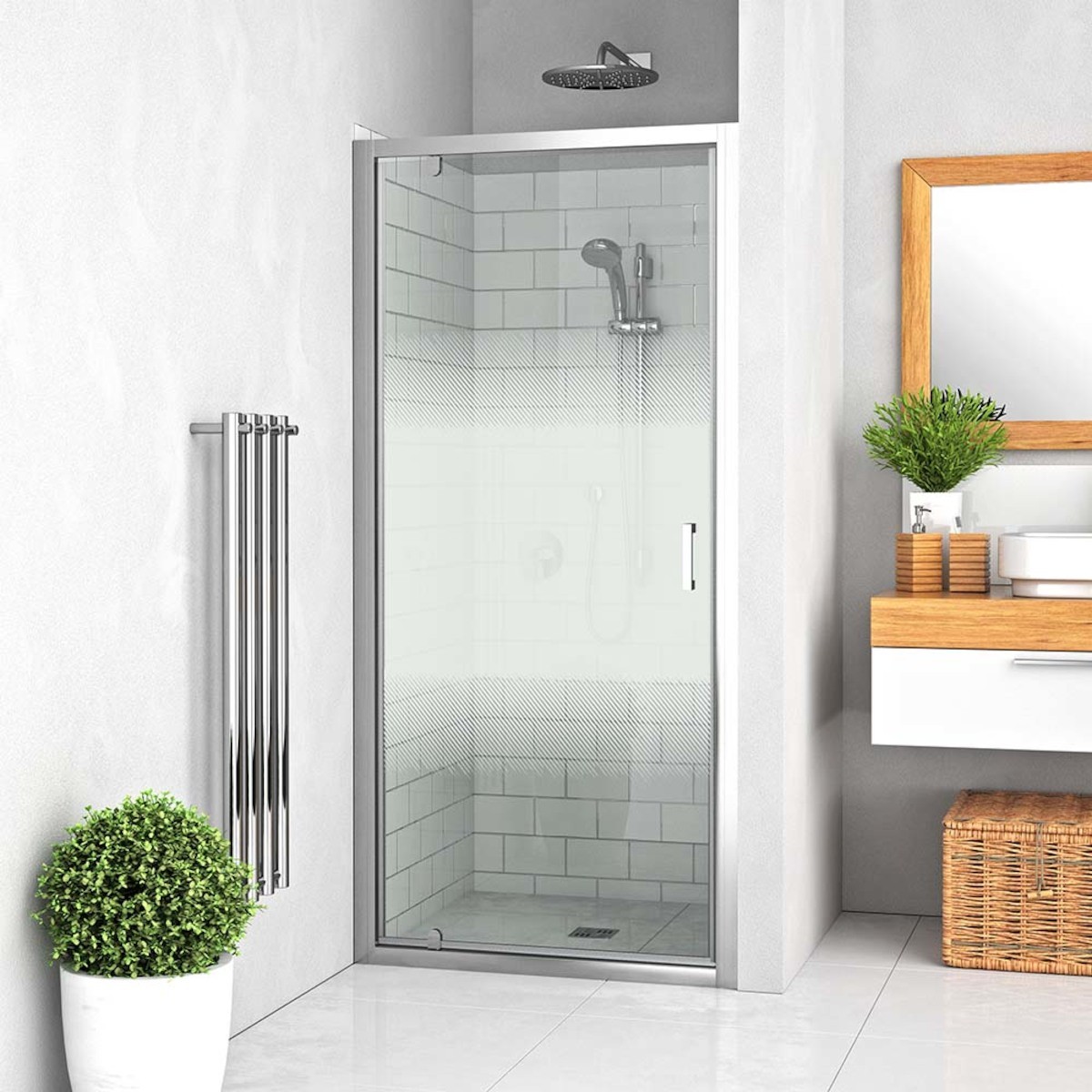 Sprchové dveře 90x190 cm Roth Lega Line chrom lesklý 551-9000000-00-21