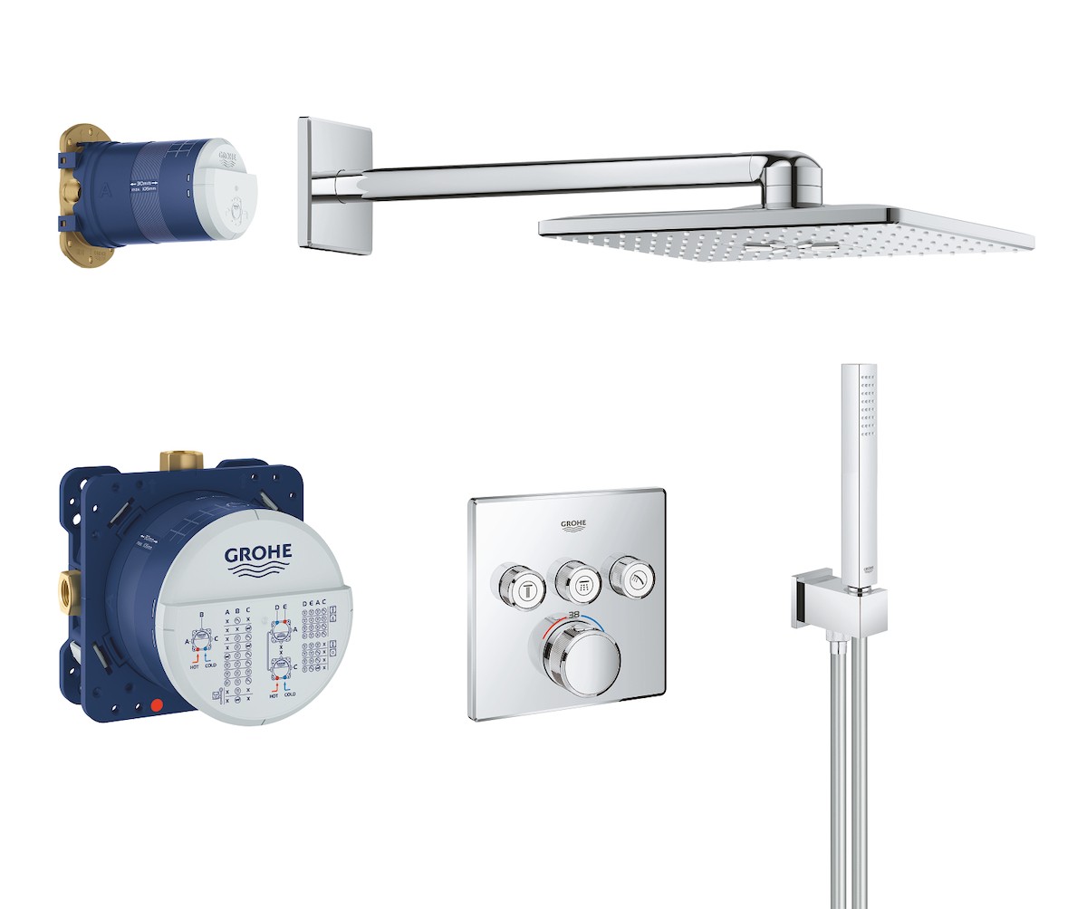 Sprchový systém Grohe Grohtherm SmartControl s termostatickou baterií chrom 34706000