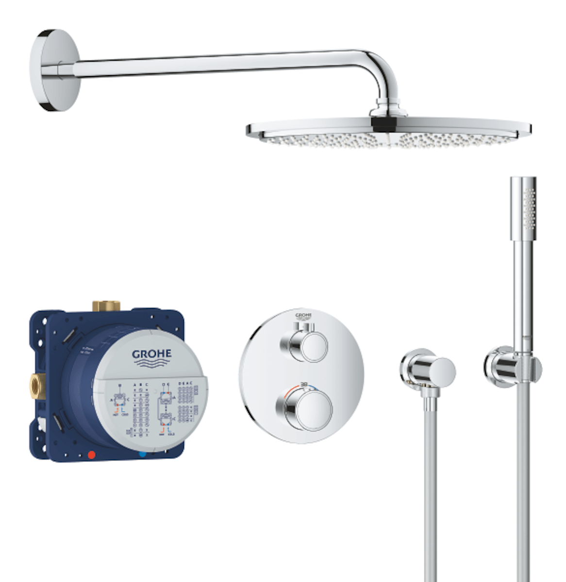 Sprchový systém Grohe Grohtherm včetně podomítkového tělesa chrom 34731000