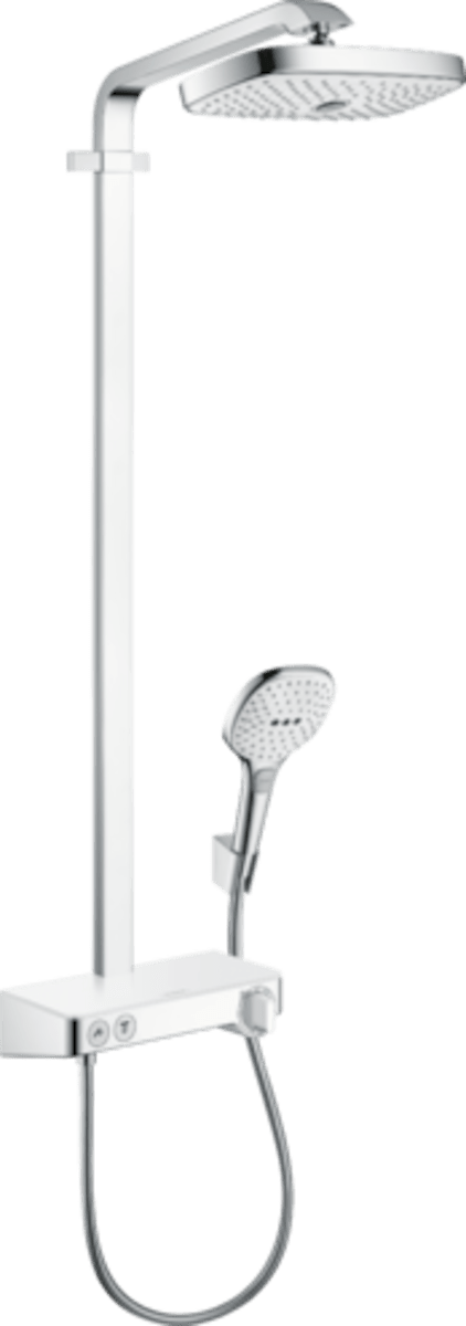 Sprchový systém Hansgrohe Raindance Select E na stěnu s termostatickou baterií bílá/chrom 27283400