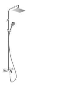 Sprchový systém Hansgrohe Vernis Shape na stěnu s termostatickou baterií chrom 26098000