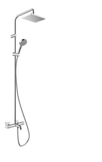 Sprchový systém Hansgrohe Vernis Shape na stěnu s termostatickou baterií chrom 26098000