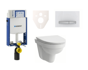 Závěsný set WC Laufen Pro Nordic + modul Geberit Kombifix s tlačítkem Sigma 50 (alpská bílá) SIKOGE2H8