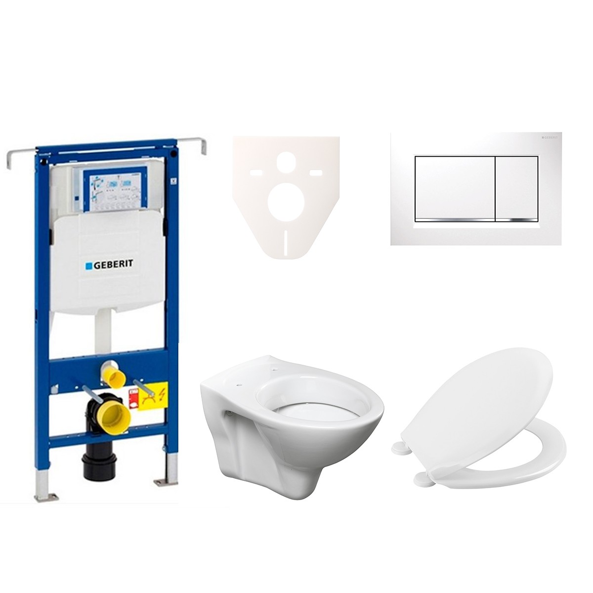 Závěsný set WC S-line + modul Geberit Duofix Speciál s tlačítkem Sigma 30 (bílá/chrom lesk) 111.355.00.5 NR5