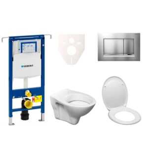 Závěsný set WC S-line + modul Geberit Duofix Speciál s tlačítkem Sigma 30 (chrom mat/lesk) 111.355.00.5 ND7